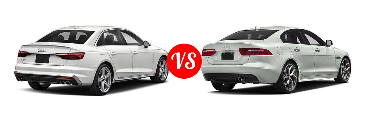 2020 Audi S4 Sedan Premium / Premium Plus / Prestige vs. 2018 Jaguar XE Sedan 25t R-Sport / 30t R-Sport / 35t R-Sport - Rear Right Comparison
