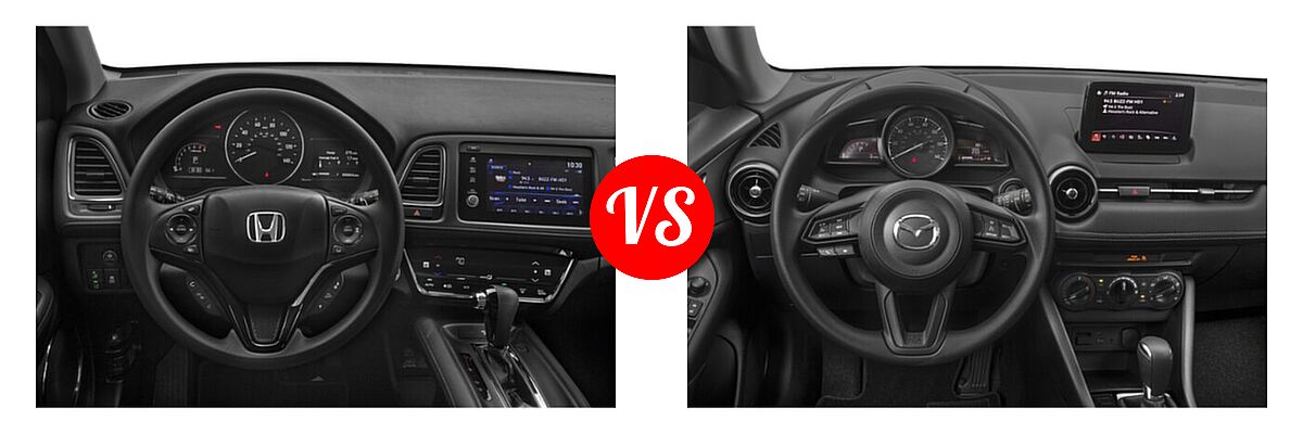 2019 Honda HR-V SUV EX vs. 2019 Mazda CX-3 SUV Sport - Dashboard Comparison