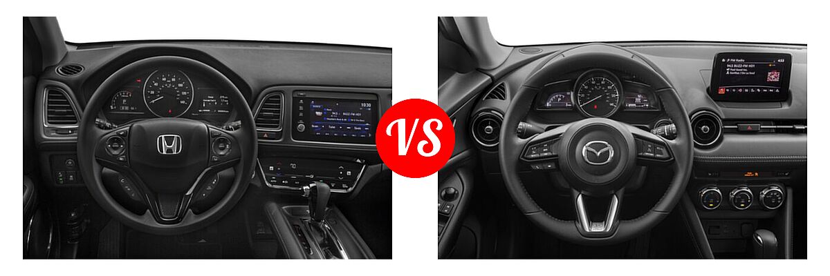 2019 Honda HR-V SUV EX vs. 2019 Mazda CX-3 SUV Touring - Dashboard Comparison
