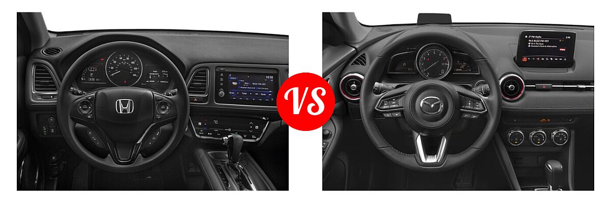 2019 Honda HR-V SUV EX vs. 2019 Mazda CX-3 SUV Grand Touring - Dashboard Comparison