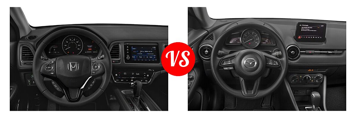 2019 Honda HR-V SUV EX-L vs. 2019 Mazda CX-3 SUV Sport - Dashboard Comparison