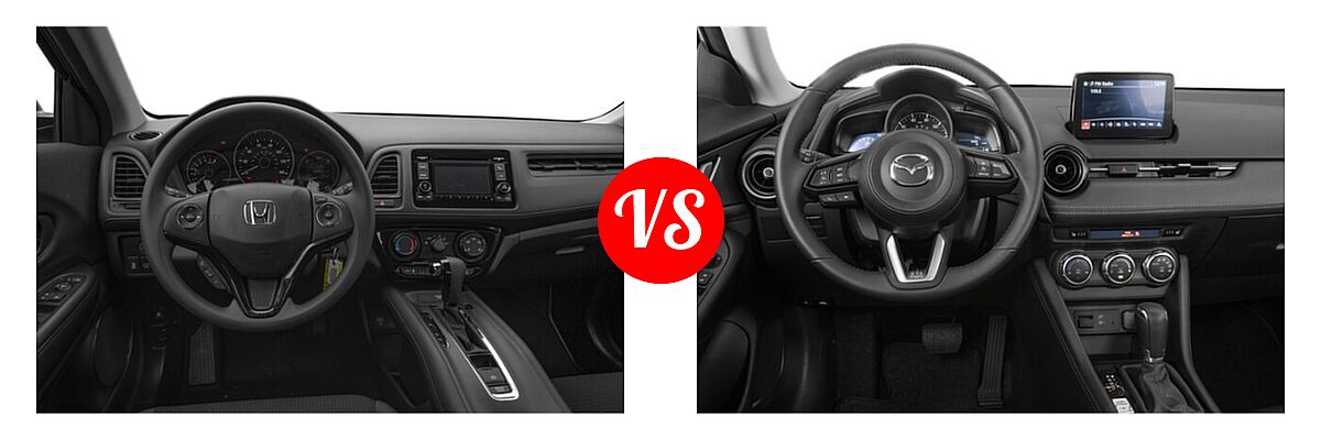 2019 Honda HR-V SUV LX vs. 2019 Mazda CX-3 SUV Touring - Dashboard Comparison