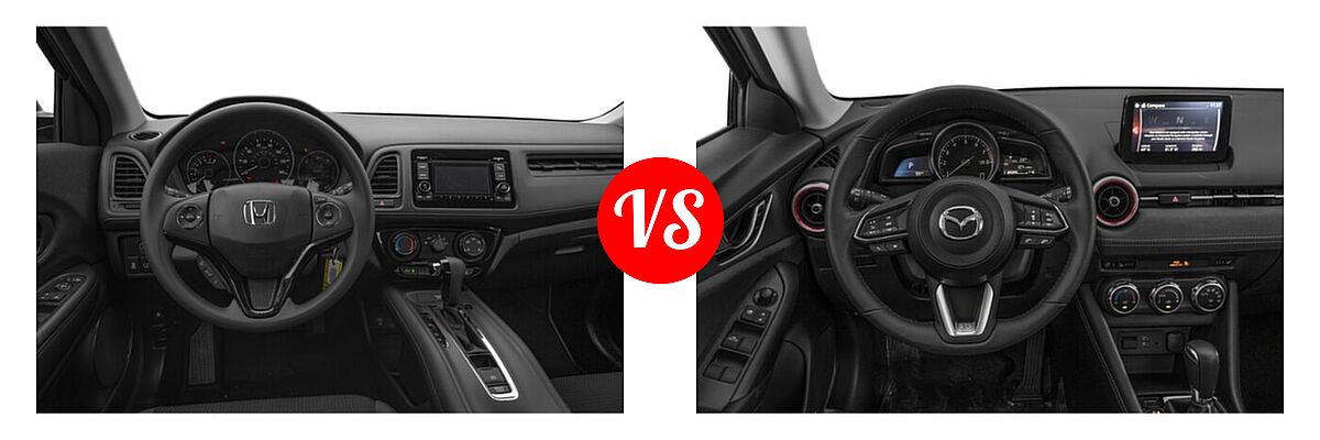 2019 Honda HR-V SUV LX vs. 2019 Mazda CX-3 SUV Grand Touring - Dashboard Comparison