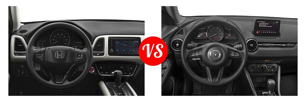 2019 Honda HR-V SUV EX vs. 2019 Mazda CX-3 SUV Sport - Dashboard Comparison