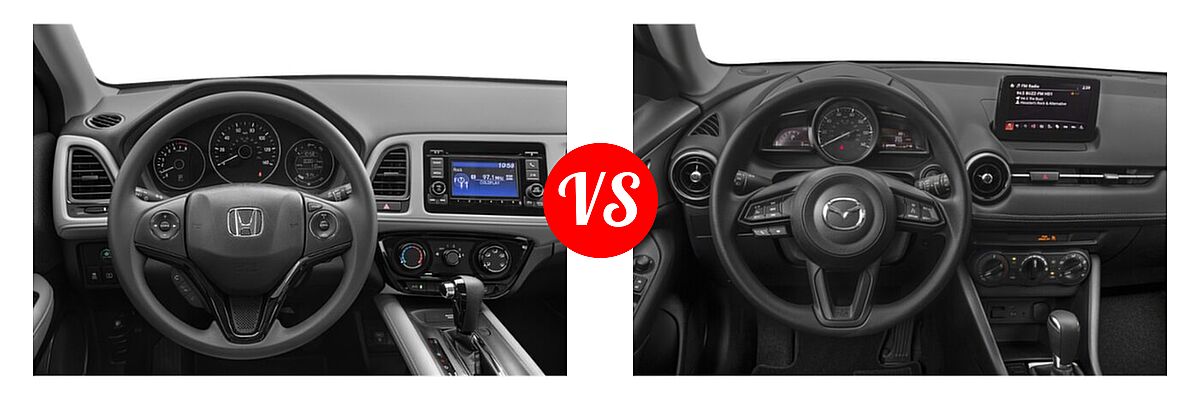 2019 Honda HR-V SUV LX vs. 2019 Mazda CX-3 SUV Sport - Dashboard Comparison