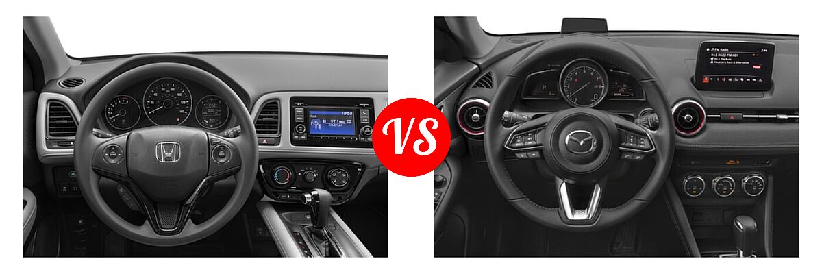 2019 Honda HR-V SUV LX vs. 2019 Mazda CX-3 SUV Grand Touring - Dashboard Comparison