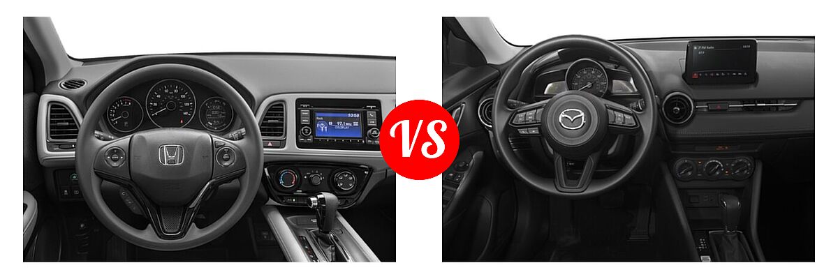 2019 Honda HR-V SUV LX vs. 2019 Mazda CX-3 SUV Sport - Dashboard Comparison