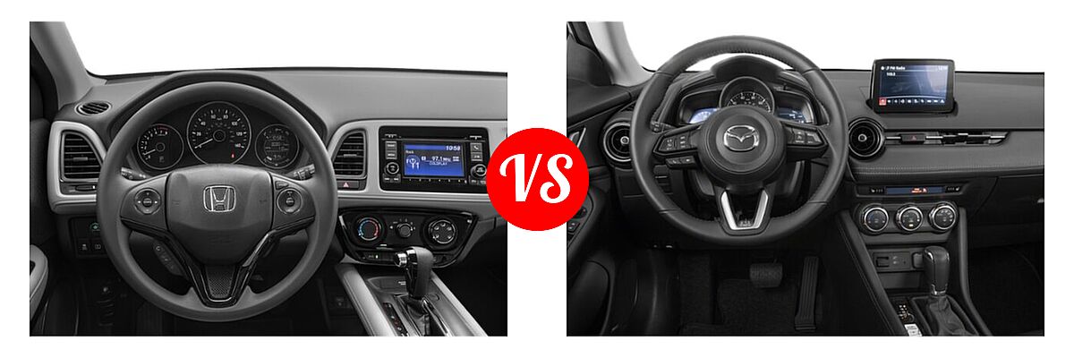 2019 Honda HR-V SUV LX vs. 2019 Mazda CX-3 SUV Touring - Dashboard Comparison