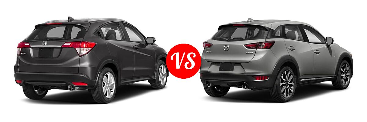 2019 Honda HR-V SUV EX vs. 2019 Mazda CX-3 SUV Grand Touring - Rear Right Comparison