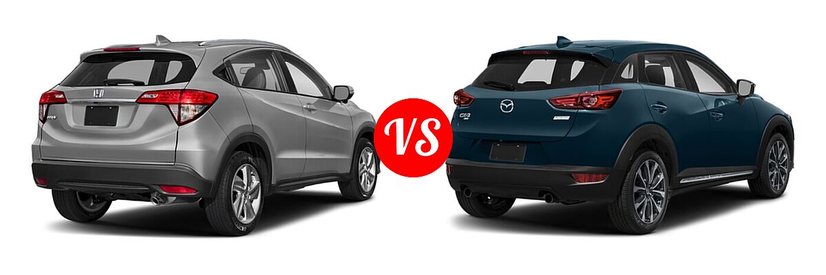 2019 Honda HR-V SUV EX-L vs. 2019 Mazda CX-3 SUV Grand Touring - Rear Right Comparison
