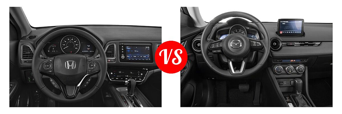 2019 Honda HR-V SUV Touring vs. 2019 Mazda CX-3 SUV Touring - Dashboard Comparison