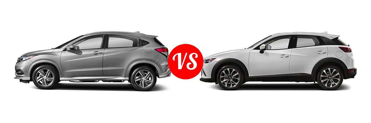 2019 Honda HR-V SUV Touring vs. 2019 Mazda CX-3 SUV Touring - Side Comparison