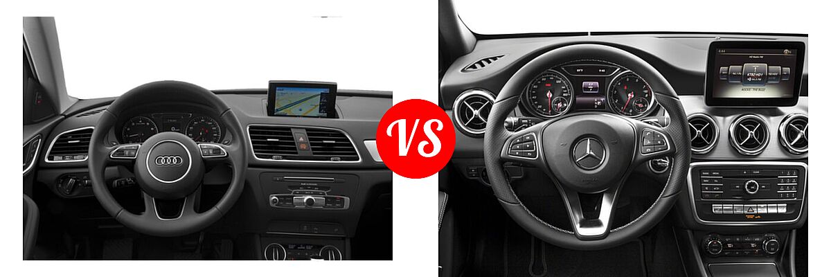 2018 Audi Q3 SUV Premium / Premium Plus / Sport Premium Plus vs. 2018 Mercedes-Benz GLA-Class SUV GLA 250 - Dashboard Comparison