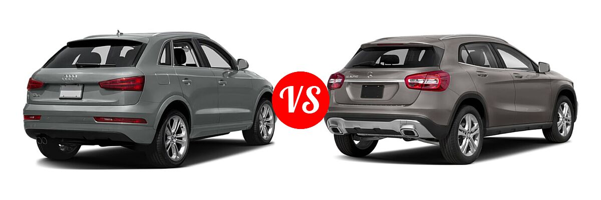 2018 Audi Q3 SUV Premium / Premium Plus / Sport Premium Plus vs. 2018 Mercedes-Benz GLA-Class SUV GLA 250 - Rear Right Comparison