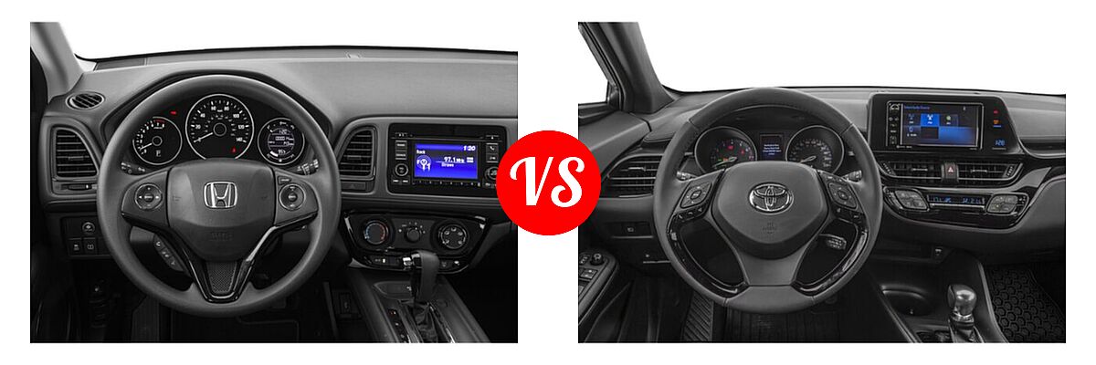 2018 Honda HR-V SUV LX vs. 2018 Toyota C-HR SUV XLE / XLE Premium - Dashboard Comparison
