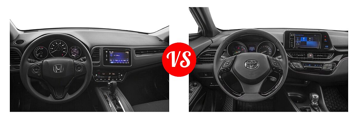2018 Honda HR-V SUV EX vs. 2018 Toyota C-HR SUV XLE / XLE Premium - Dashboard Comparison