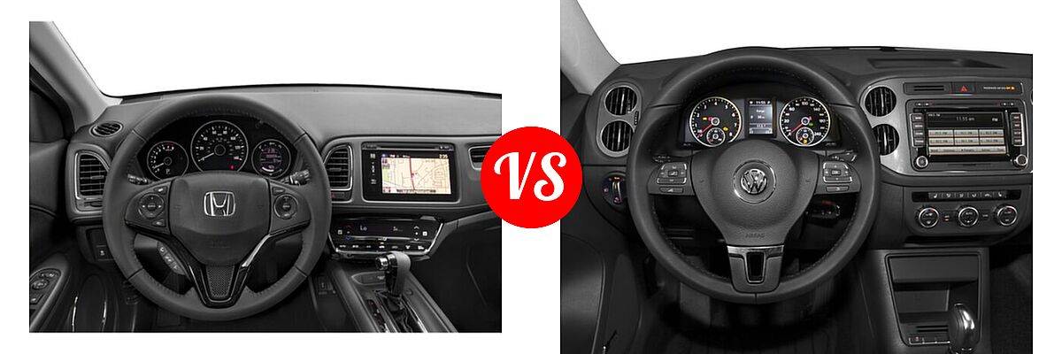 2018 Honda HR-V SUV EX-L Navi vs. 2018 Volkswagen Tiguan Limited SUV 2.0T 4MOTION / 2.0T FWD - Dashboard Comparison