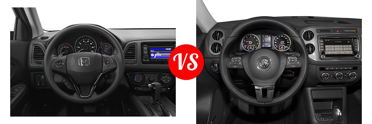 2018 Honda HR-V SUV LX vs. 2018 Volkswagen Tiguan Limited SUV 2.0T 4MOTION / 2.0T FWD - Dashboard Comparison