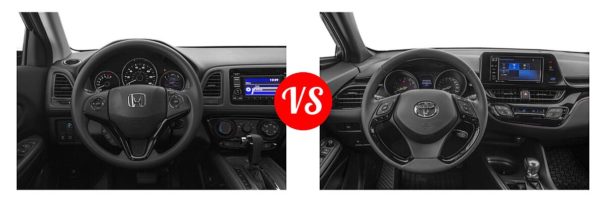 2018 Honda HR-V SUV LX vs. 2018 Toyota C-HR SUV XLE / XLE Premium - Dashboard Comparison