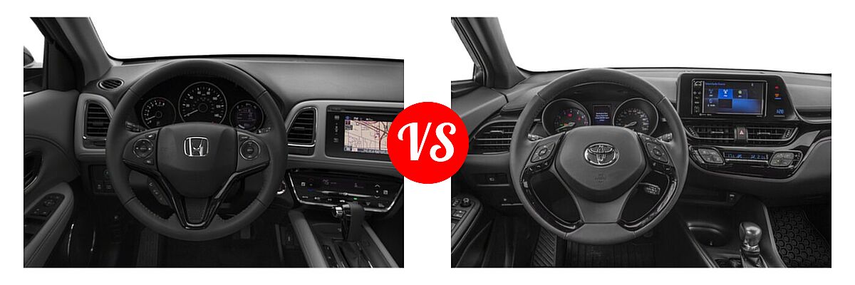2018 Honda HR-V SUV EX-L Navi vs. 2018 Toyota C-HR SUV XLE / XLE Premium - Dashboard Comparison