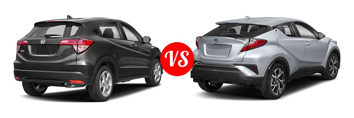 2018 Honda HR-V SUV LX vs. 2018 Toyota C-HR SUV XLE / XLE Premium - Rear Right Comparison