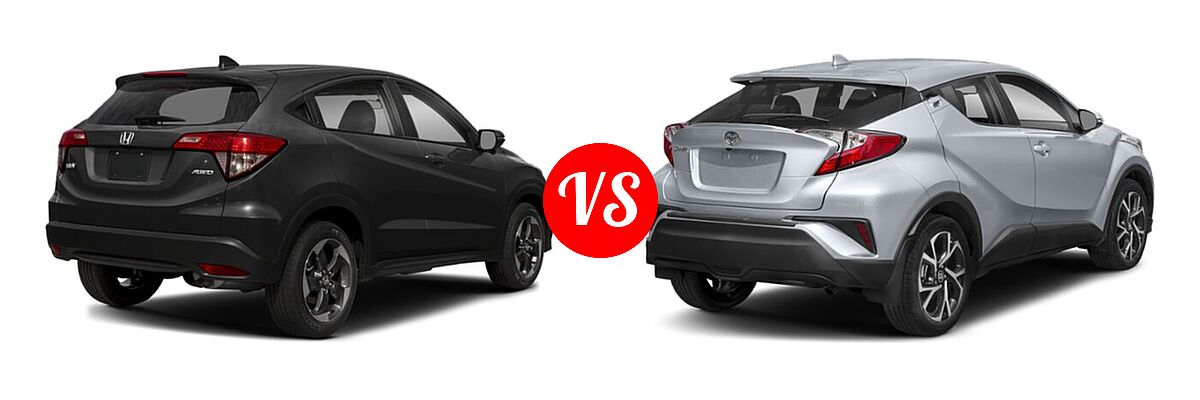 2018 Honda HR-V SUV EX vs. 2018 Toyota C-HR SUV XLE / XLE Premium - Rear Right Comparison