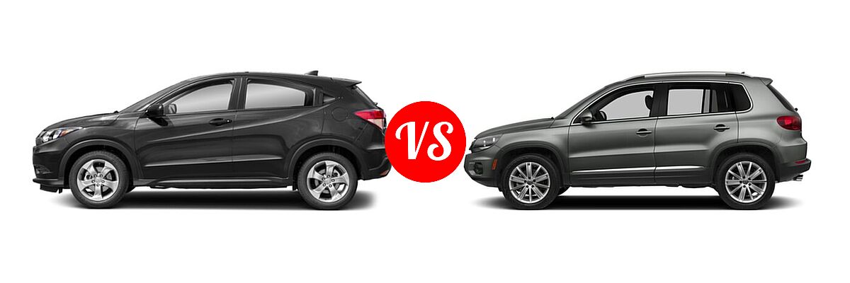 2018 Honda HR-V SUV LX vs. 2018 Volkswagen Tiguan Limited SUV 2.0T 4MOTION / 2.0T FWD - Side Comparison