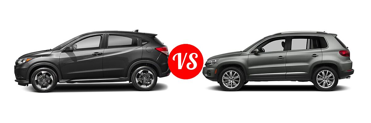 2018 Honda HR-V SUV EX vs. 2018 Volkswagen Tiguan Limited SUV 2.0T 4MOTION / 2.0T FWD - Side Comparison
