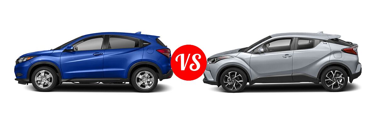 2018 Honda HR-V SUV LX vs. 2018 Toyota C-HR SUV XLE / XLE Premium - Side Comparison