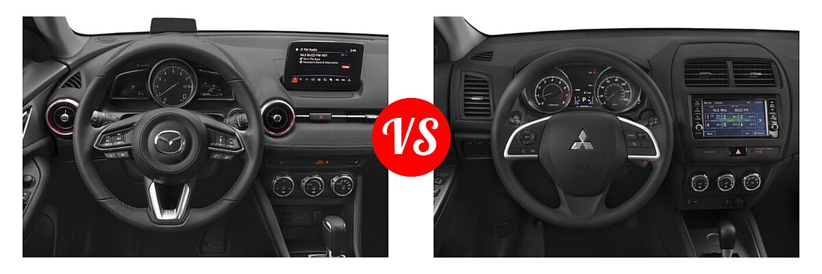 2019 Mazda CX-3 SUV Grand Touring vs. 2019 Mitsubishi Eclipse Cross SUV ES 2.0 / GT 2.4 / LE 2.0 / SE 2.0 - Dashboard Comparison