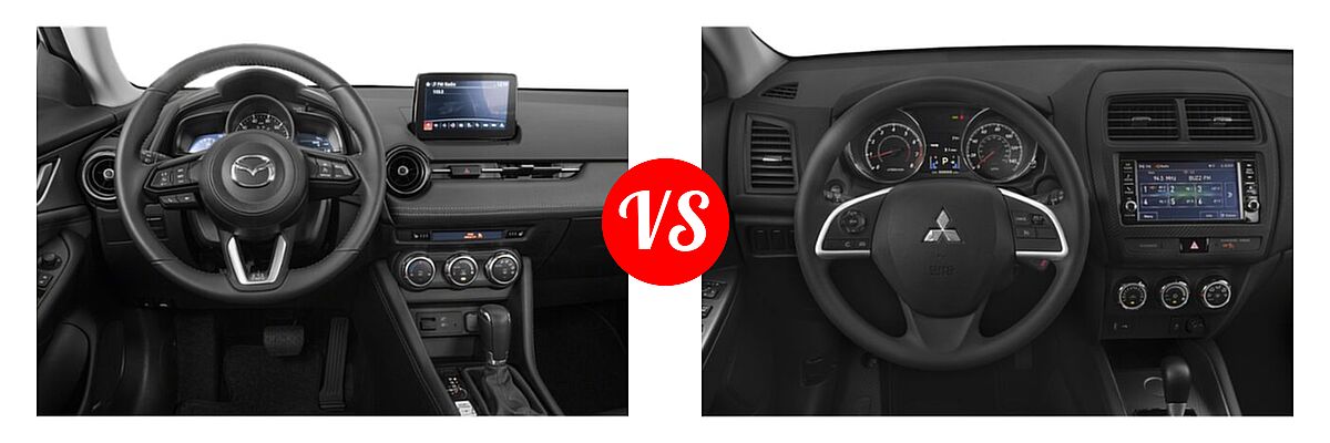 2019 Mazda CX-3 SUV Touring vs. 2019 Mitsubishi Eclipse Cross SUV ES 2.0 / GT 2.4 / LE 2.0 / SE 2.0 - Dashboard Comparison