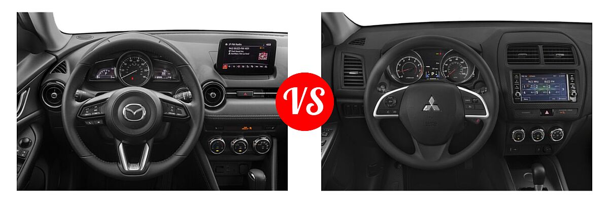 2019 Mazda CX-3 SUV Touring vs. 2019 Mitsubishi Eclipse Cross SUV ES 2.0 / GT 2.4 / SE 2.0 / SP 2.0 - Dashboard Comparison