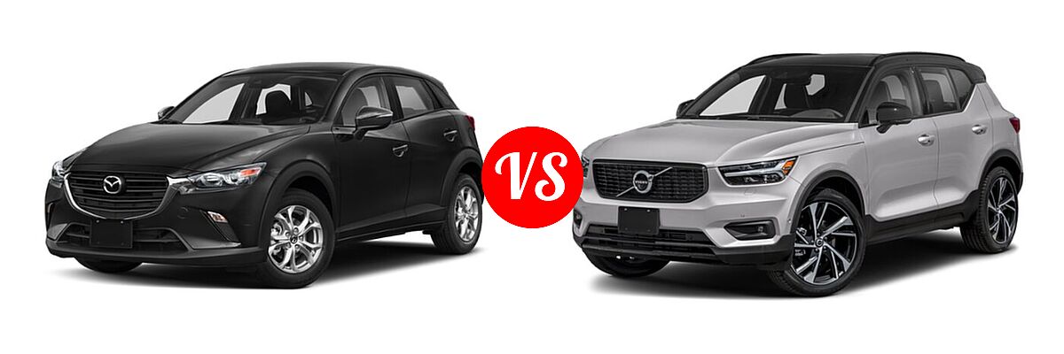 2019 Mazda CX-3 SUV Sport vs. 2019 Volvo XC40 SUV R-Design - Front Left Comparison