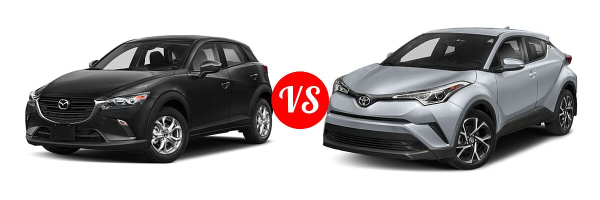 2019 Mazda CX-3 SUV Sport vs. 2019 Toyota C-HR SUV LE / Limited / XLE - Front Left Comparison