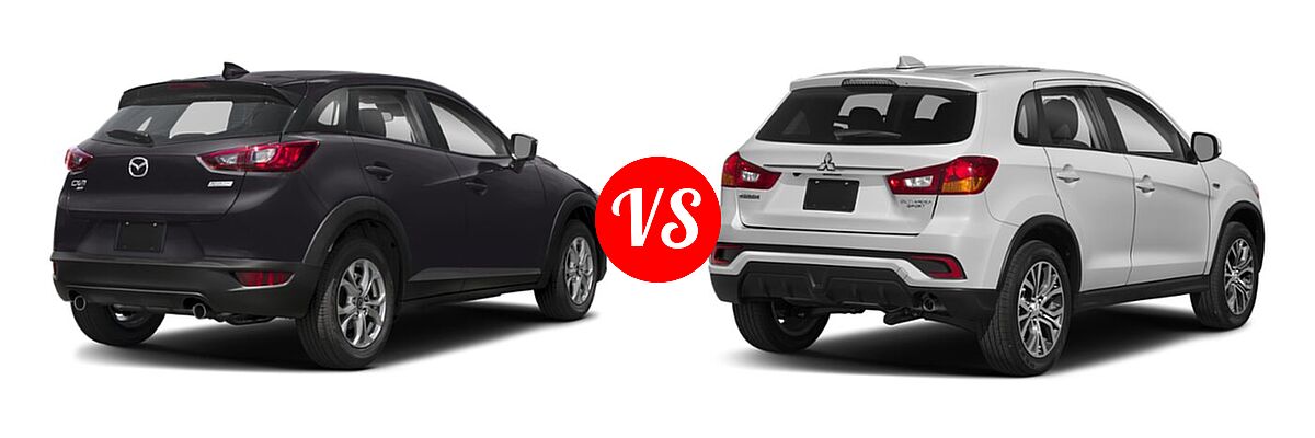 2019 Mazda CX-3 SUV Sport vs. 2019 Mitsubishi Eclipse Cross SUV ES 2.0 / GT 2.4 / SE 2.0 / SP 2.0 - Rear Right Comparison