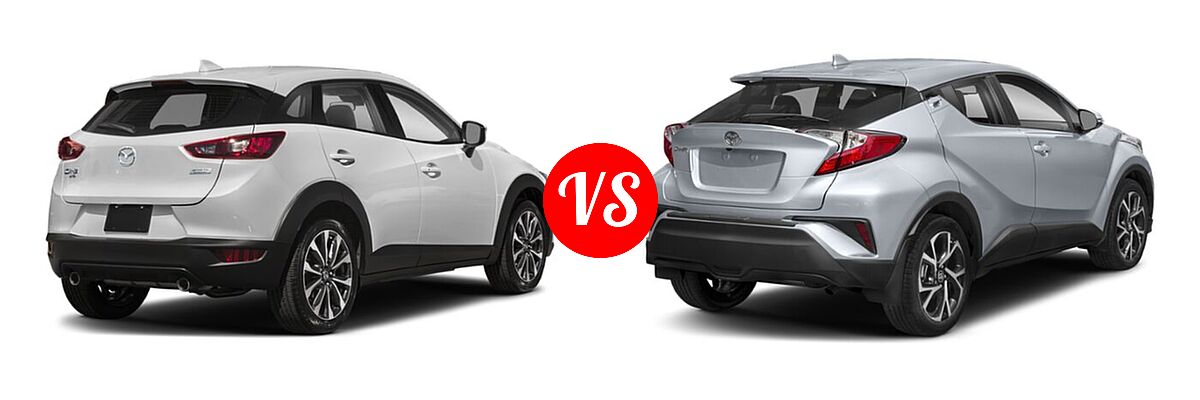 2019 Mazda CX-3 SUV Touring vs. 2019 Toyota C-HR SUV LE / Limited / XLE - Rear Right Comparison