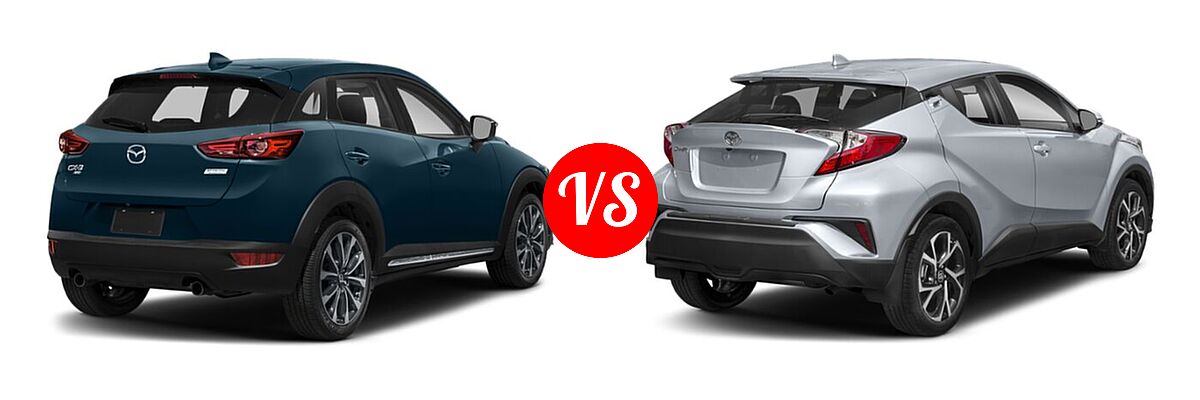2019 Mazda CX-3 SUV Grand Touring vs. 2019 Toyota C-HR SUV LE / Limited / XLE - Rear Right Comparison