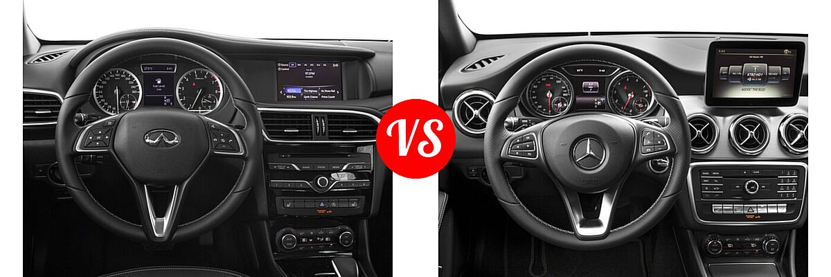 2018 Infiniti QX30 SUV Luxury / Premium / Sport vs. 2018 Mercedes-Benz GLA-Class SUV GLA 250 - Dashboard Comparison