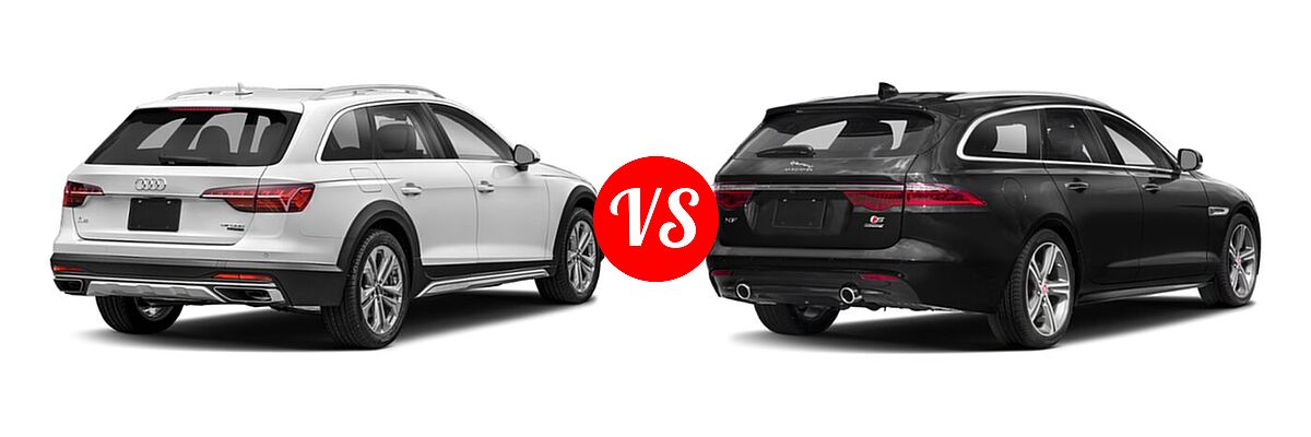 2020 Audi A4 allroad Wagon Premium / Premium Plus / Prestige vs. 2020 Jaguar XF Wagon Prestige / S - Rear Right Comparison