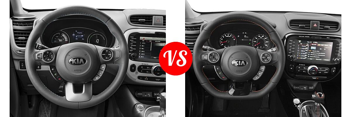 2017 Kia Soul EV Wagon EV vs. 2017 Kia Soul Wagon ! - Dashboard Comparison