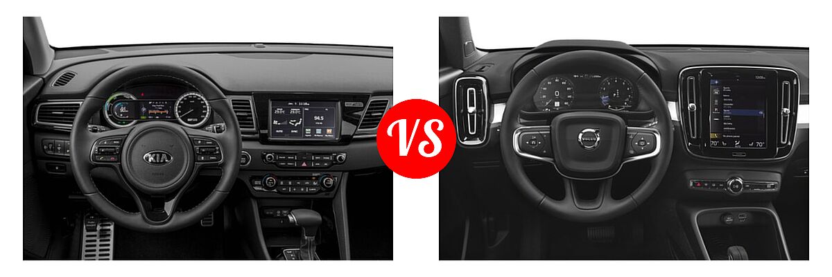 2019 Kia Niro SUV FE vs. 2019 Volvo XC40 SUV Momentum / R-Design - Dashboard Comparison