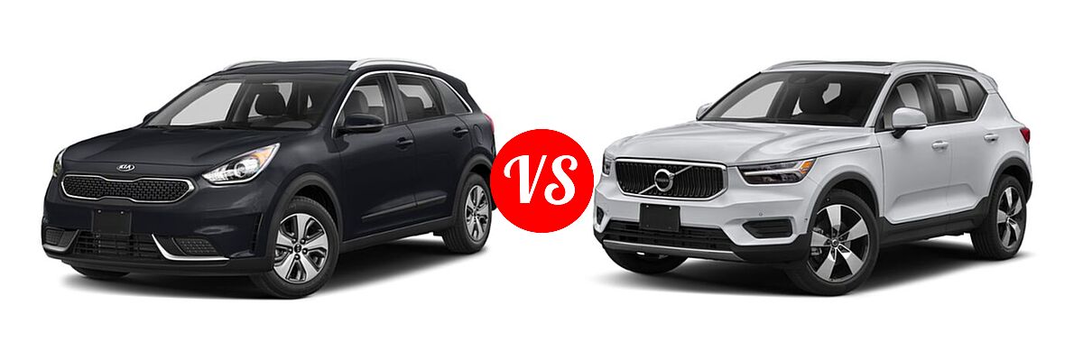 2019 Kia Niro SUV FE / LX vs. 2019 Volvo XC40 SUV Momentum / R-Design - Front Left Comparison