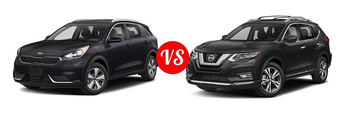2019 Kia Niro SUV FE / LX vs. 2019 Nissan Rogue SUV SL - Front Left Comparison
