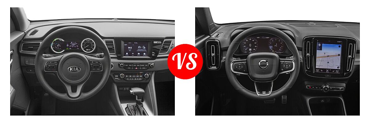 2019 Kia Niro SUV LX vs. 2019 Volvo XC40 SUV R-Design - Dashboard Comparison