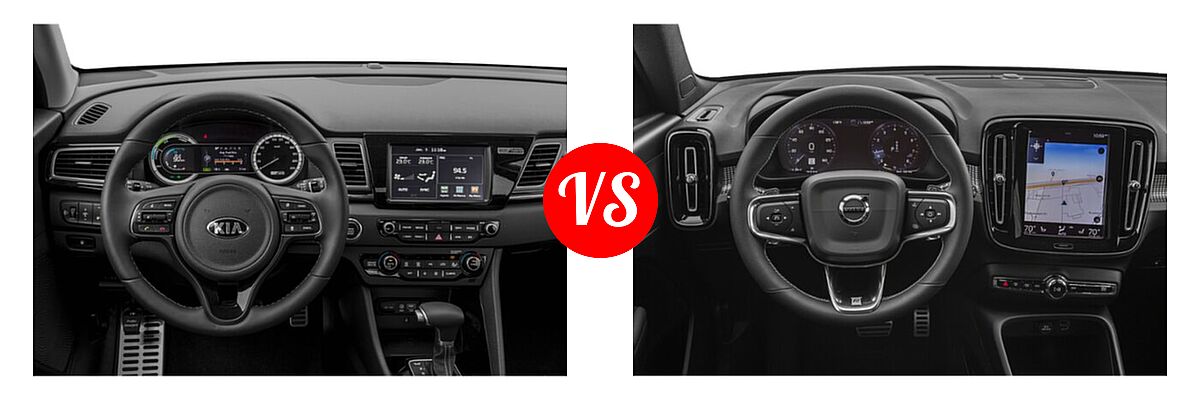 2019 Kia Niro SUV S Touring / Touring vs. 2019 Volvo XC40 SUV R-Design - Dashboard Comparison