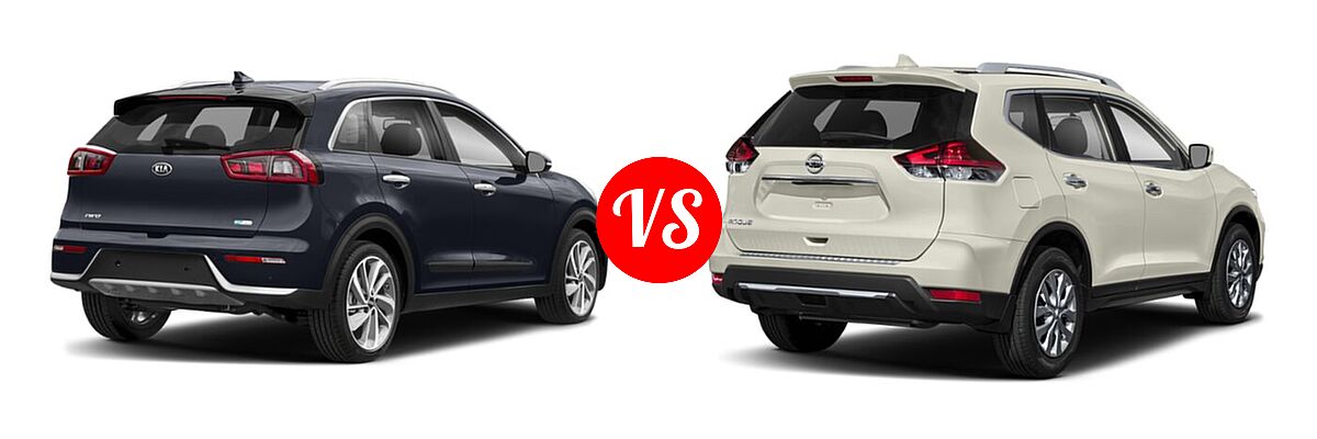 2019 Kia Niro SUV S Touring / Touring vs. 2019 Nissan Rogue SUV S / SV - Rear Right Comparison