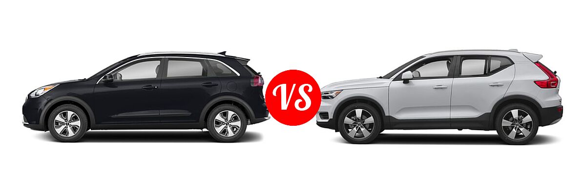2019 Kia Niro SUV FE / LX vs. 2019 Volvo XC40 SUV Momentum / R-Design - Side Comparison
