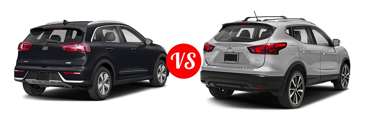 2018 Kia Niro SUV FE / LX vs. 2018 Nissan Rogue Sport SUV SL - Rear Right Comparison