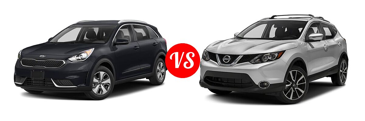 2018 Kia Niro SUV FE / LX vs. 2018 Nissan Rogue Sport SUV SL - Front Left Comparison