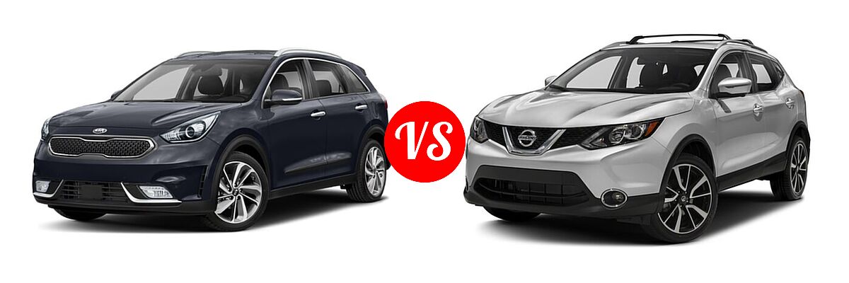 2018 Kia Niro SUV EX vs. 2018 Nissan Rogue Sport SUV SL - Front Left Comparison